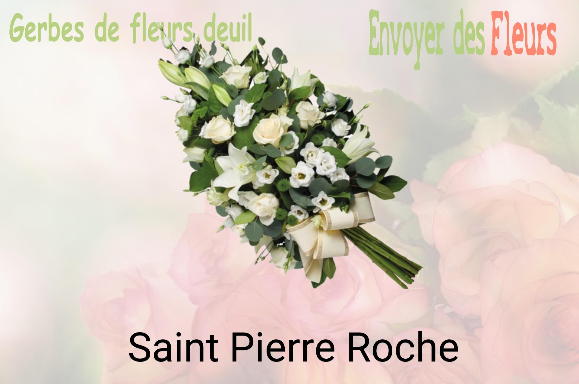 Gerbe de fleurs de deuil livrée à Saint-Pierre-Roche